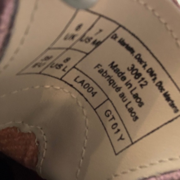 Dr. Martens Pink Lace-Up Flats - Picture 5 of 6